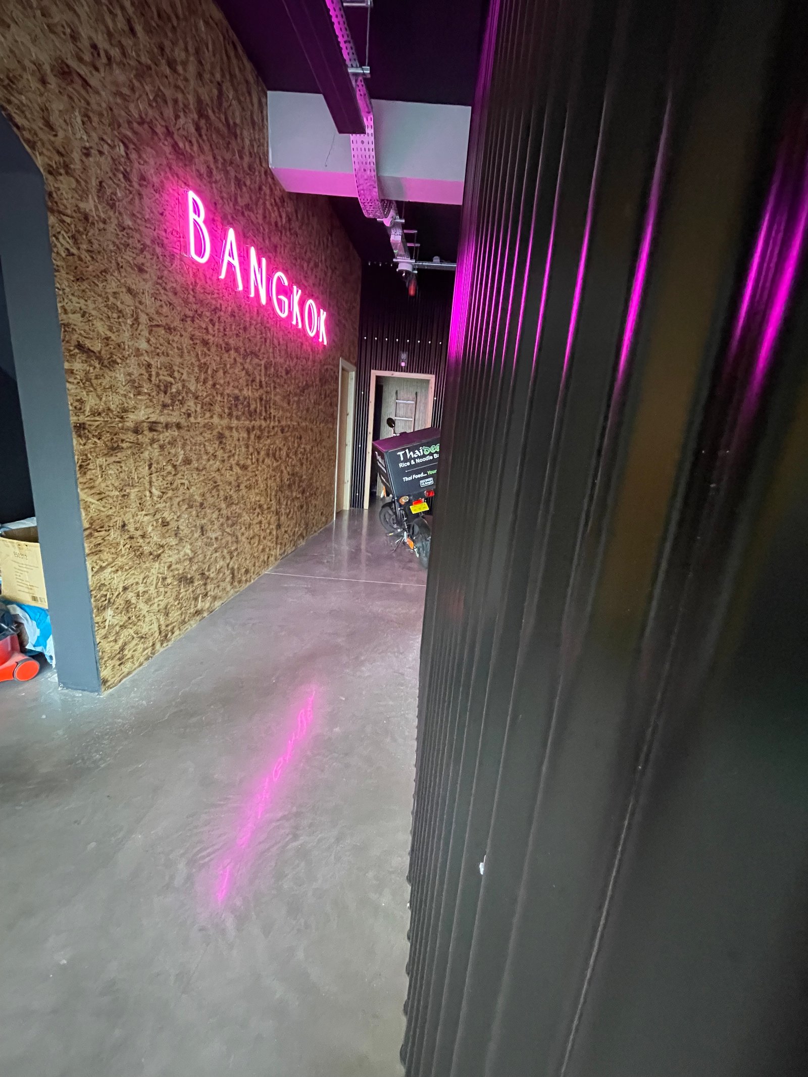 Commercial polished concrete slab — industrial unit floor