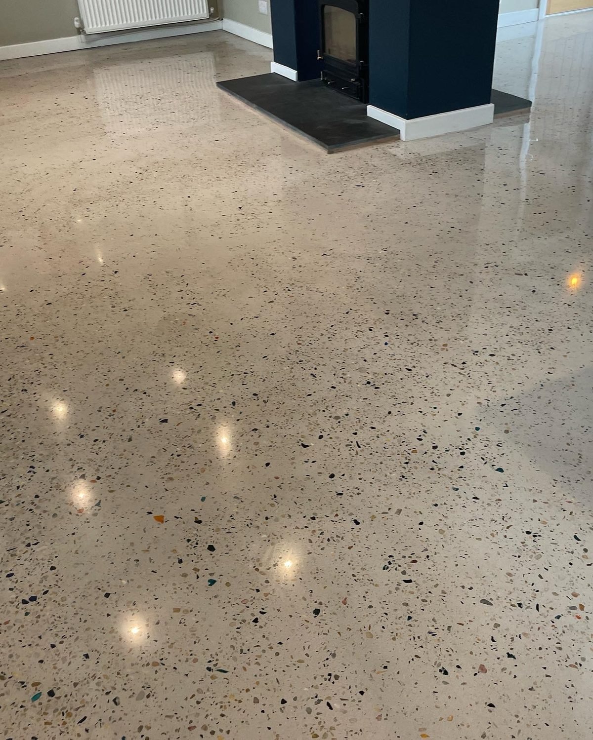 Concrete overlay flooring - polished finish on existing floor UK