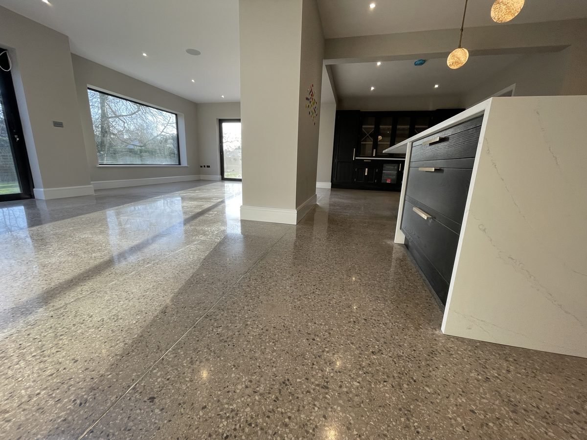 Polished concrete floor - domestic installation