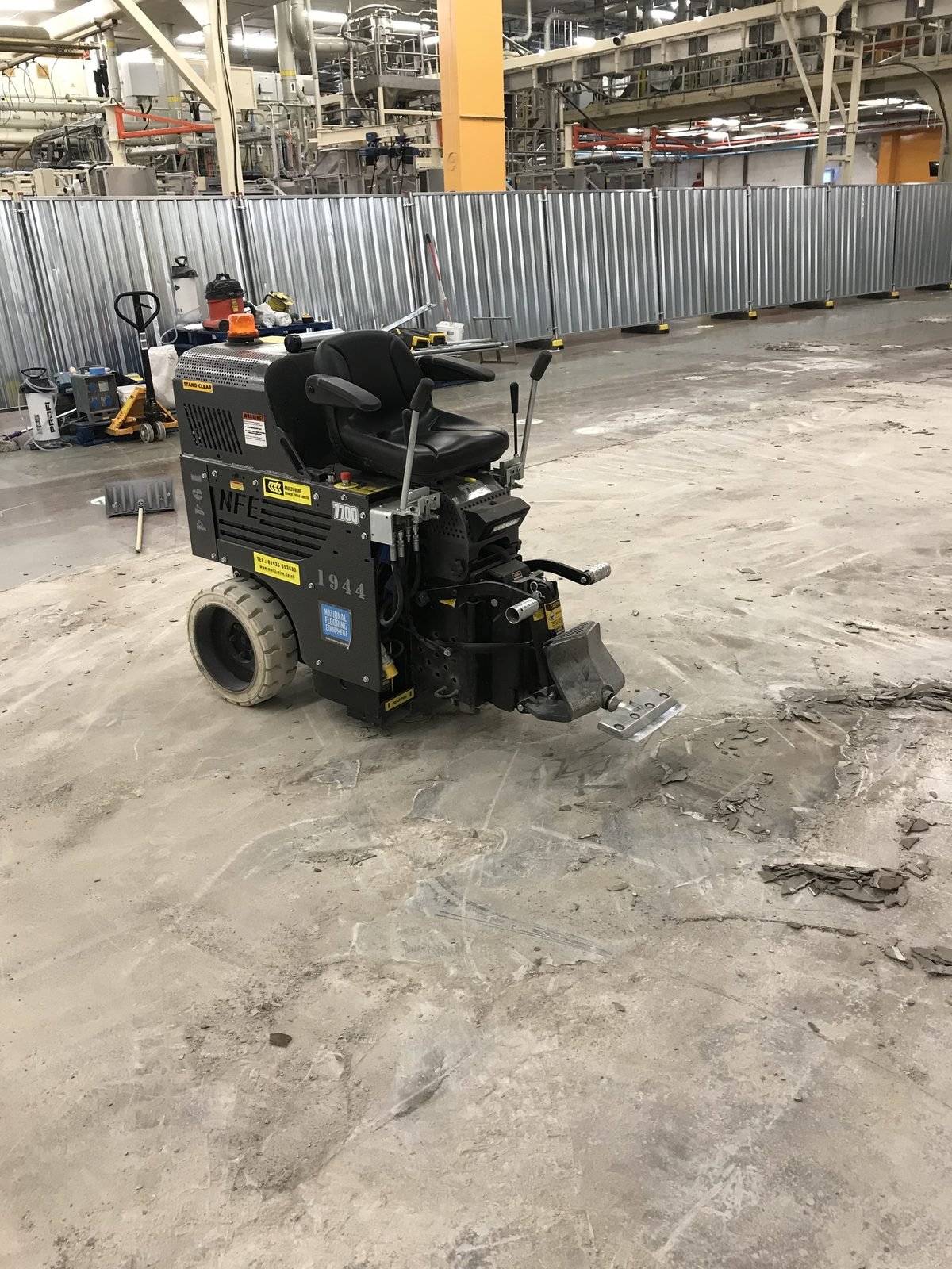 Industrial polished concrete floor - food production facility UK