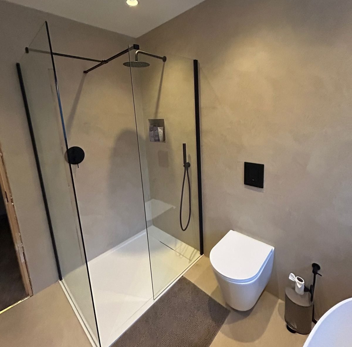 Microcement shower room - fully waterproofed wet area UK