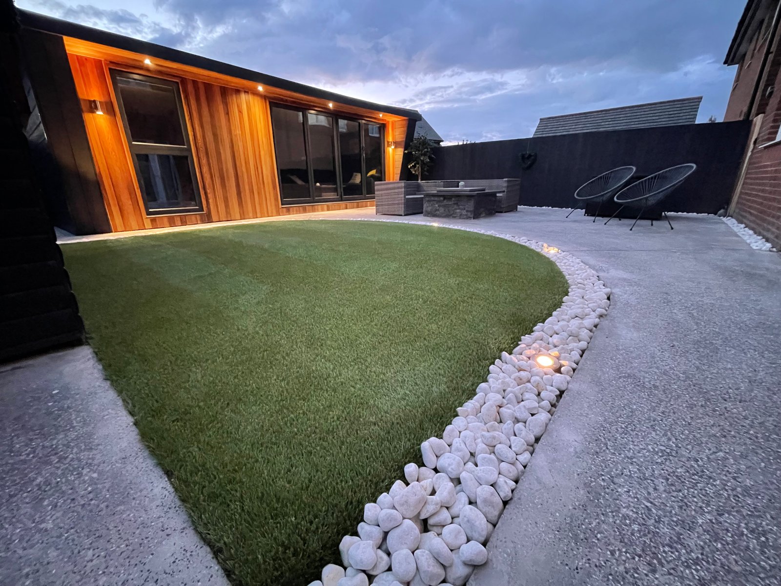 Polished concrete outdoor patio — residential